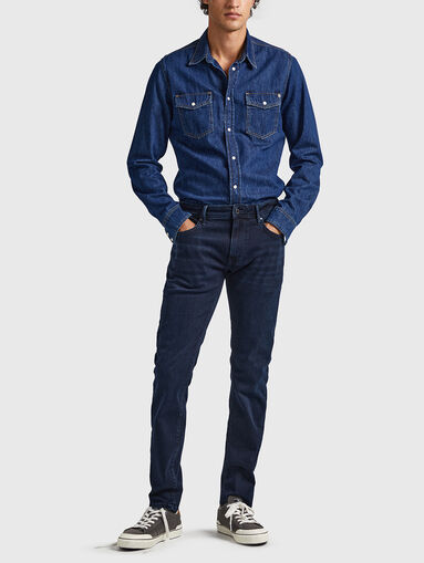 STANLEY dark blue straight jeans - 5
