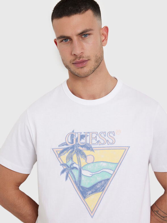 Cotton T-shirt with print and embroidery - 4