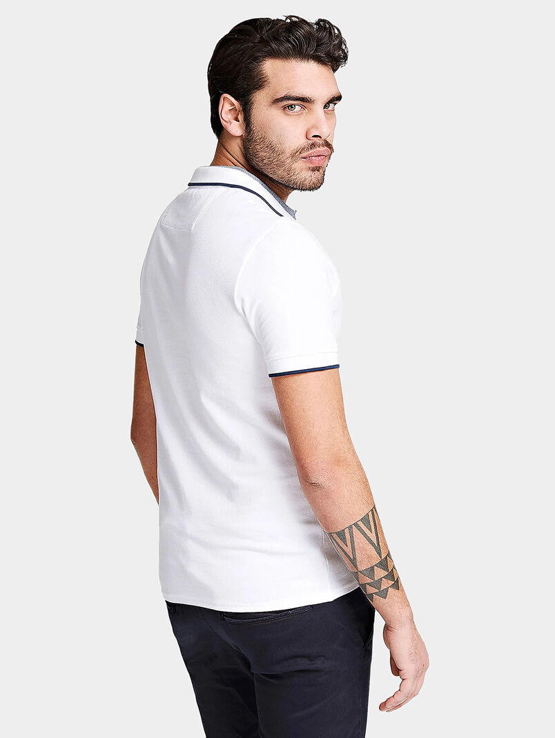 White cotton polo-shirt - 3