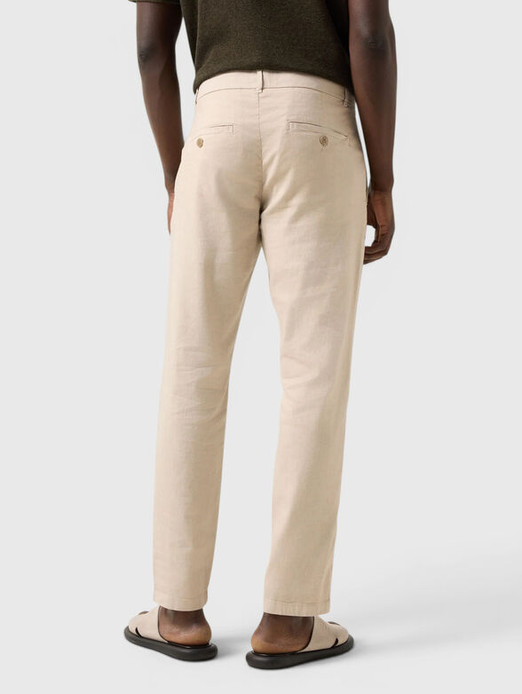Linen and cotton blend trousers - 2