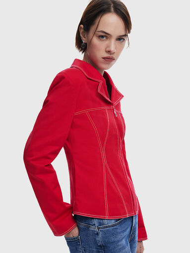 Transition jacket with accent stitching - 4