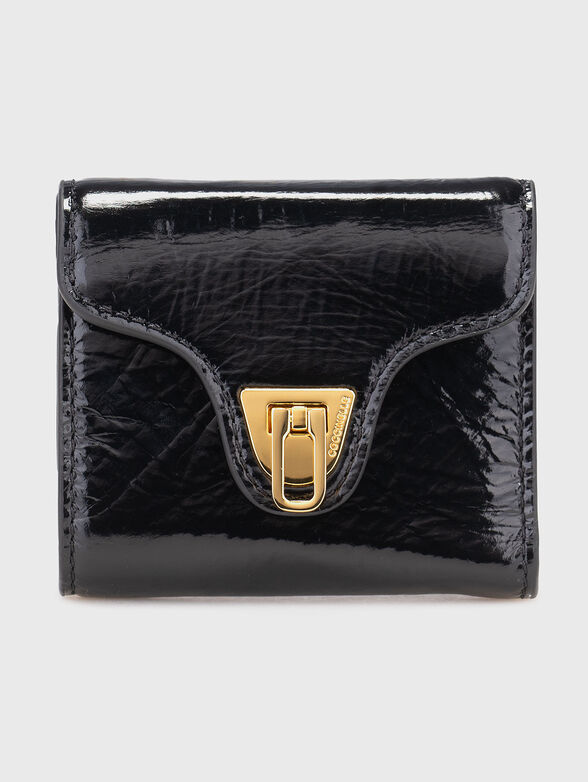 Leather wallet with gold detail - 1