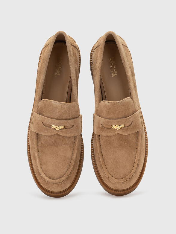 EDEN suede loafers with logo - 5