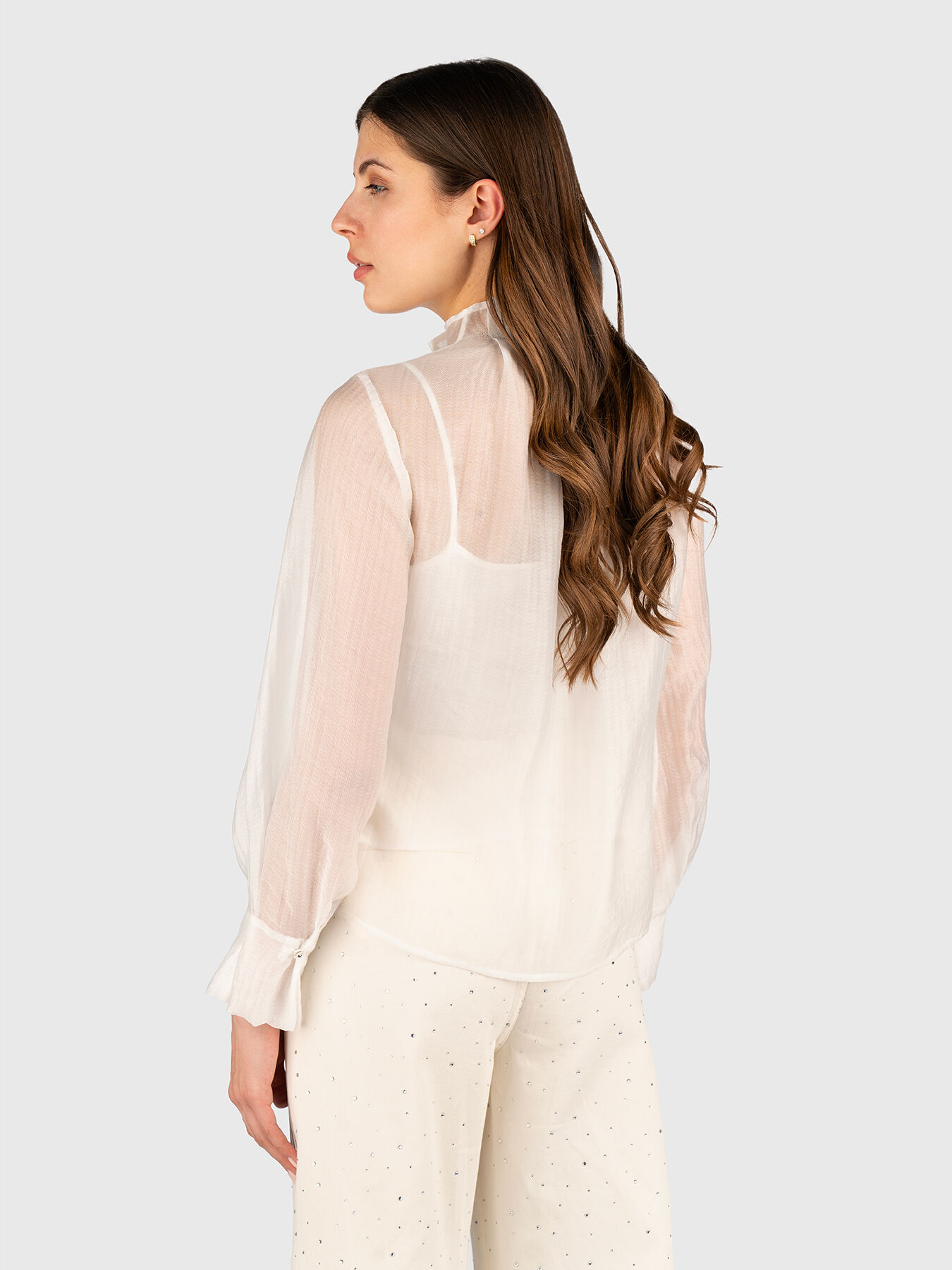 アウターその他 PHILOSOPHY Women Outer 251CV060321420002 WHITE Philosophy Woman Black White Jacquard Open Front Topper