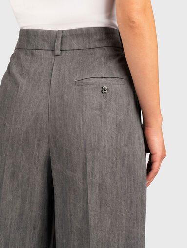 High waisted wide leg trousers - 3