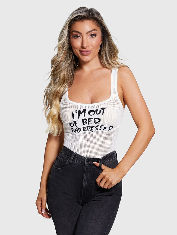DRESSED bodysuit with perforated texture - 1