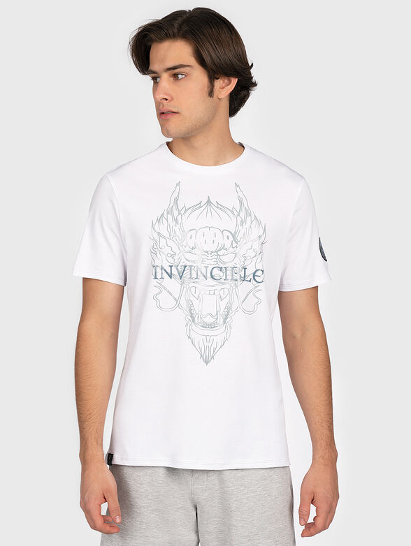 White printed tee - 0