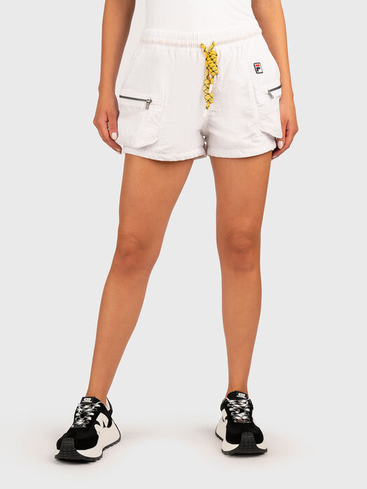 Sports shorts with accent ties