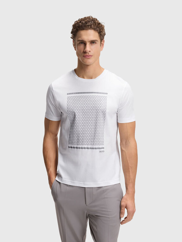 T-shirt with contrasting print  - 1