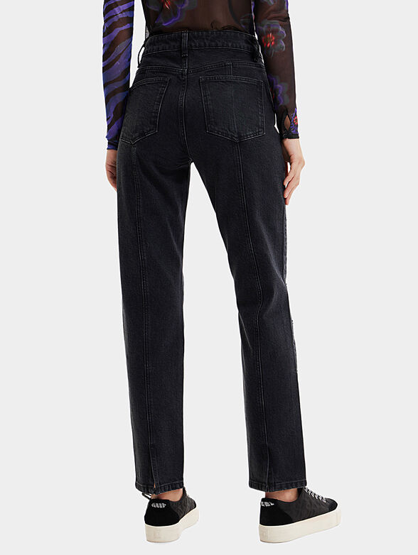 LOTO black jeans with applied rhinestones - 2