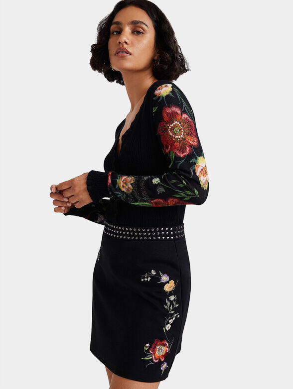 INAYA mini skirt with embroidery and metal details - 3