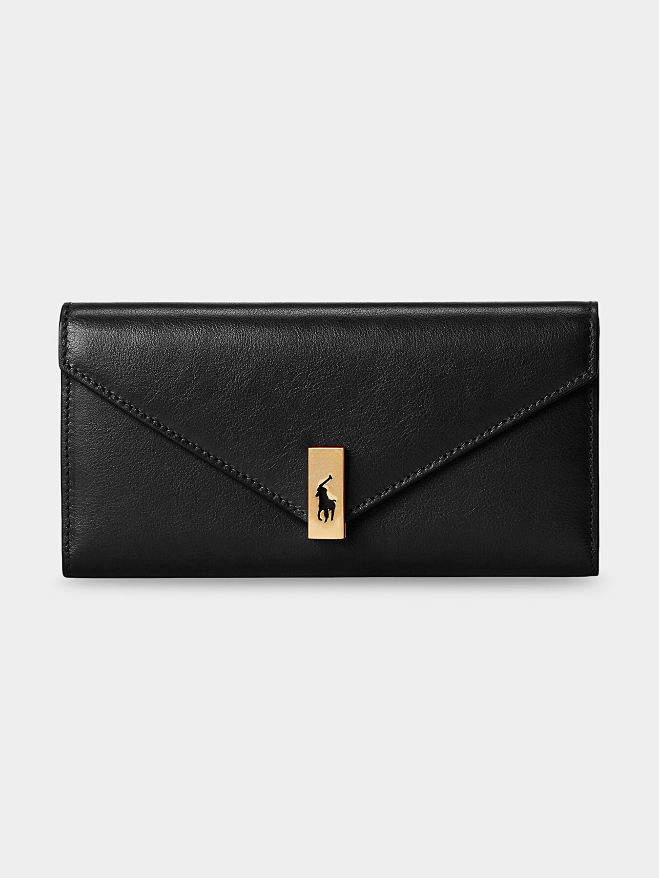Leather purse with metal accent brand POLO RALPH LAUREN Globalbrandsstore en