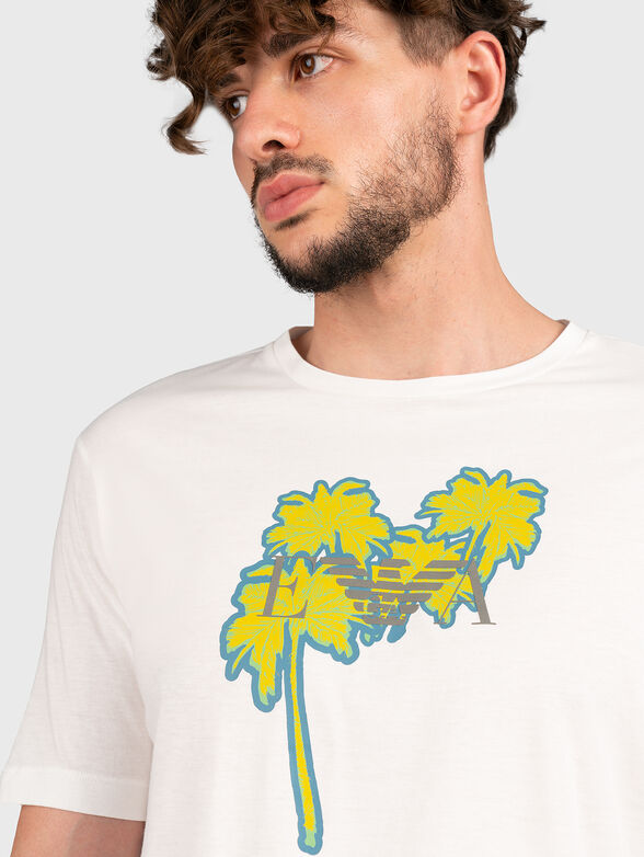 Cotton T-shirt with print - 4