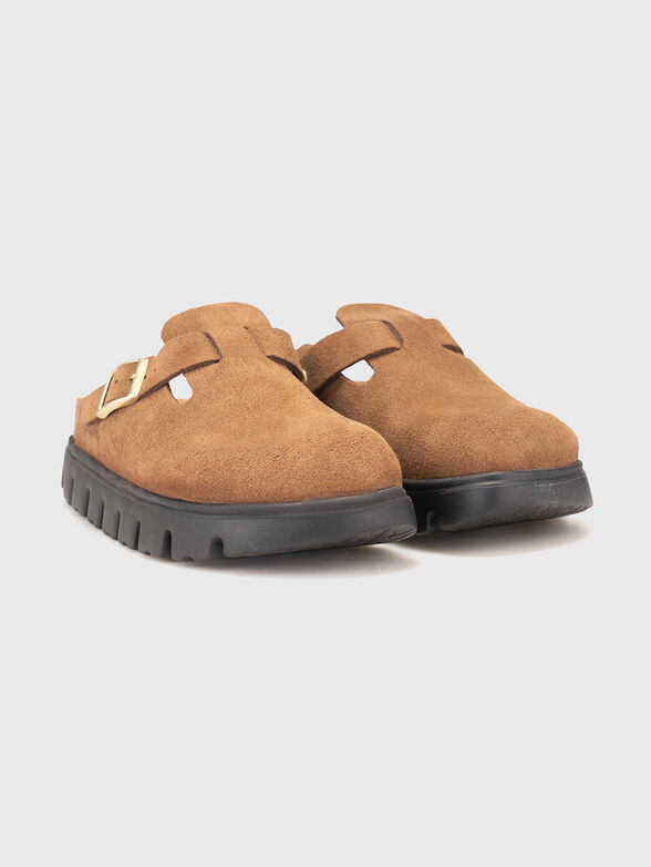 BOSTON suede chunky clogs - 2