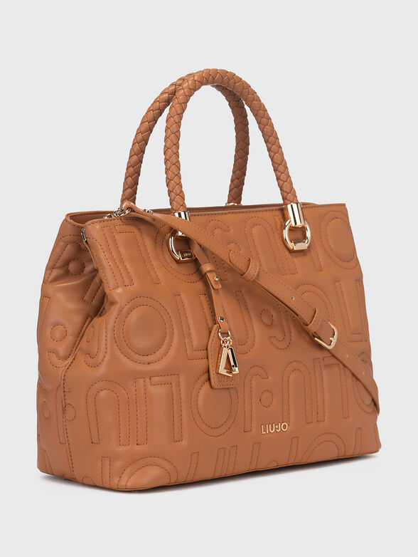 Handbag with quilted logo effect - 3