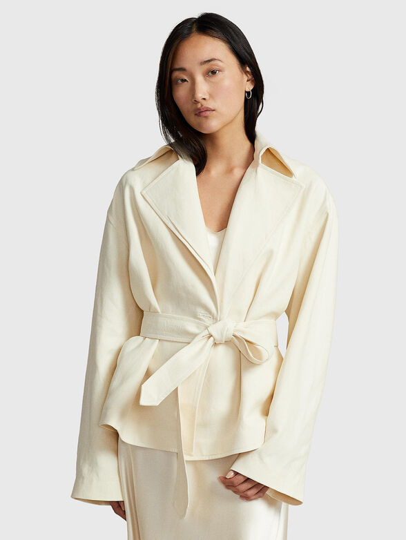 Short cotton trench  - 1