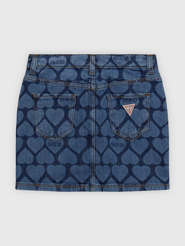 Denim skirt with print - 2
