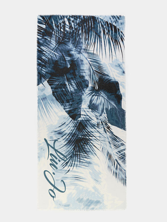 Scarf with tropical print - 1