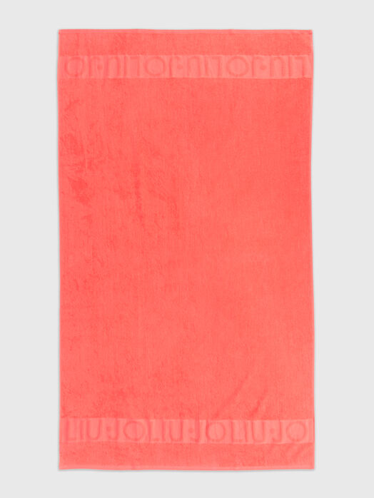 Coral beach towel