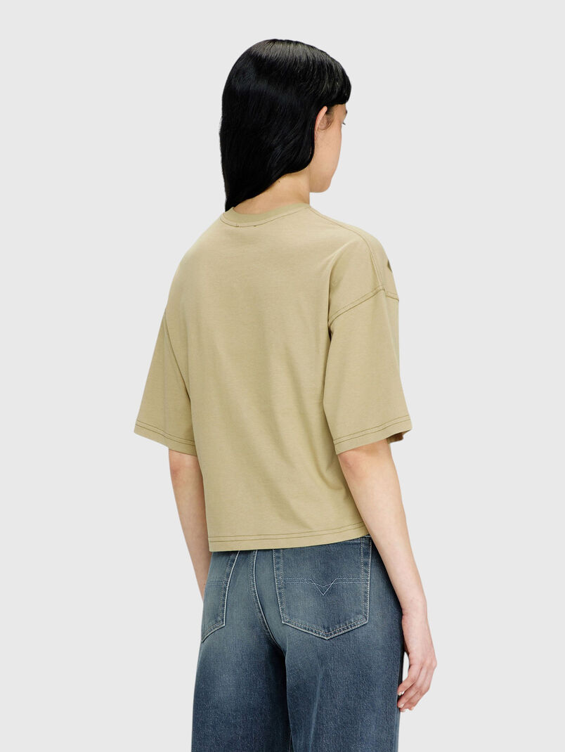 Cropped T-shirt with logo print - 3