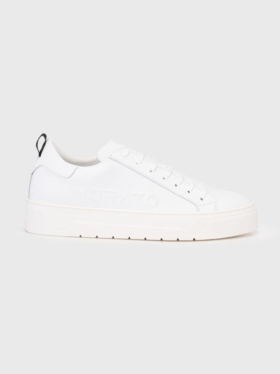 Black leather sneakers - 1