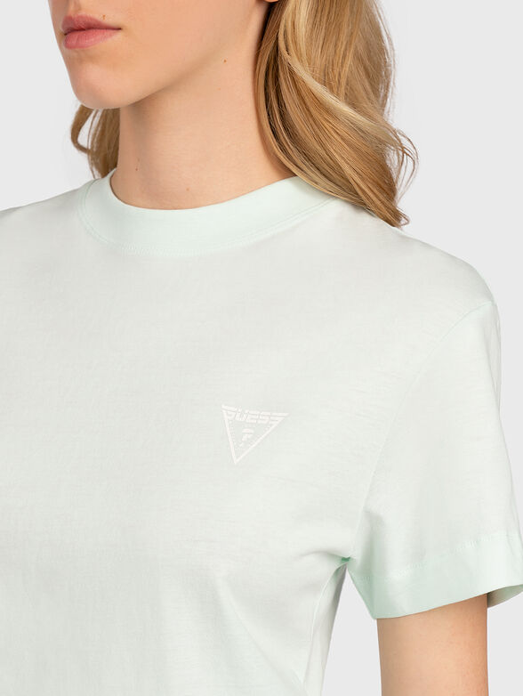 CAMMIE cropped T-shirt in mint color - 4