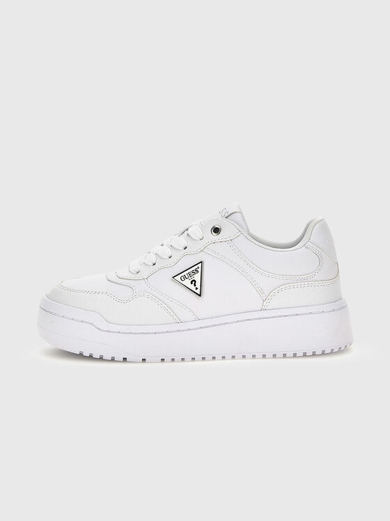 Бели спортни обувки MIRAM от еко кожа  - 1