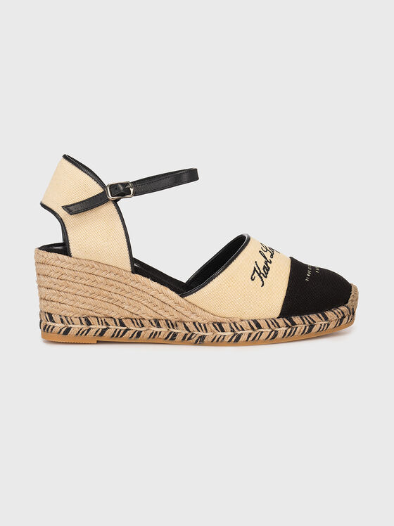 Platform espadrilles with logo embroidery - 1