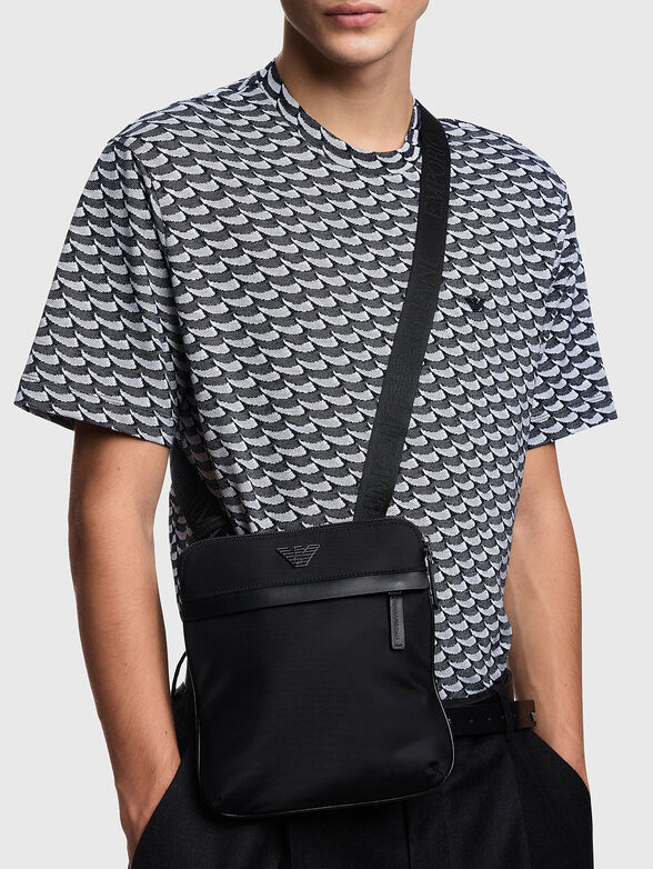 Black crossbody bag with logo - 2