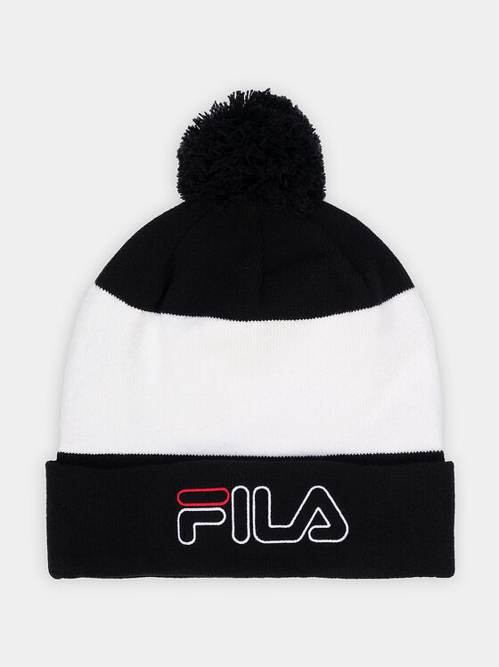 SLOUCHY unisex knitted beanie with color-block effect - 1