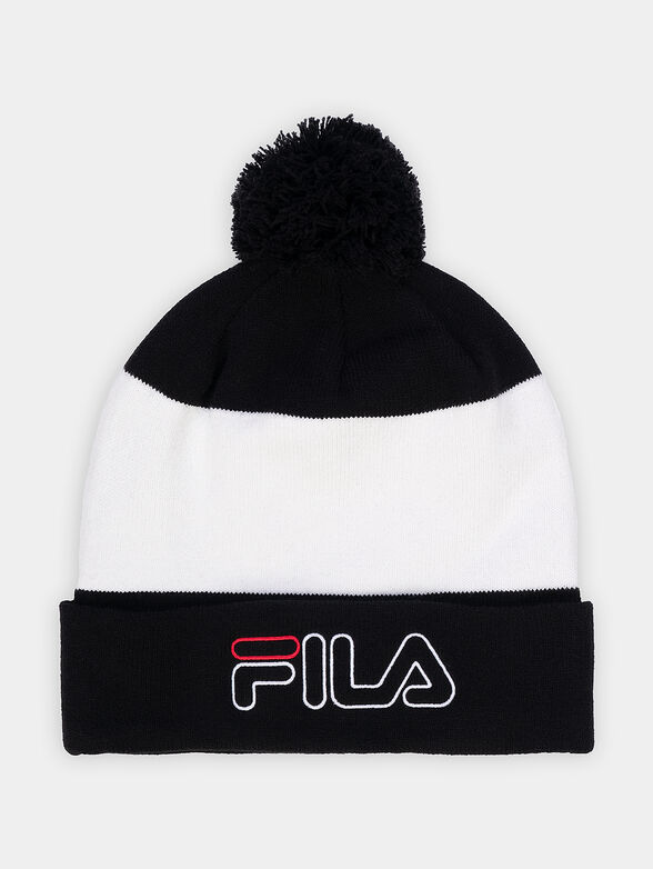 SLOUCHY unisex knitted beanie with color-block effect - 1