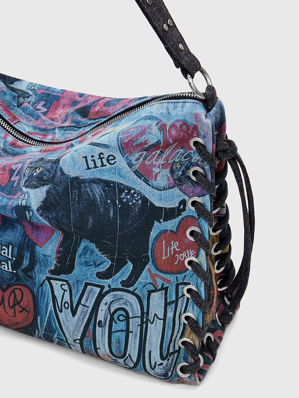 Bag with graffiti print - 5