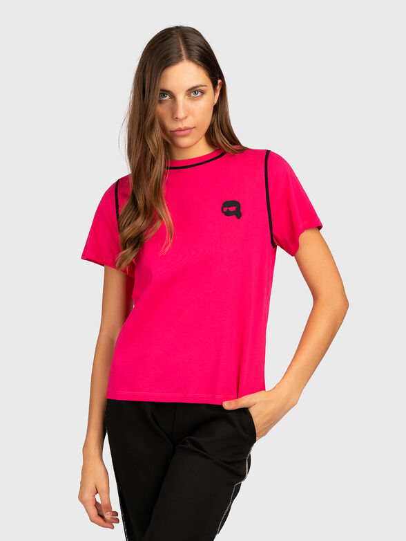 T-shirt with contrasting logo - 1