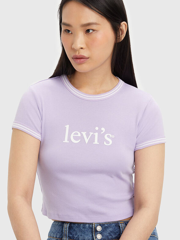 Purple crop T-shirt  - 1