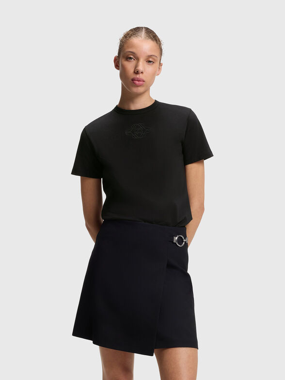 Cotton T-shirt with an embroidered logo - 1