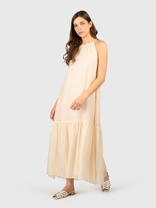 Maxi dress with oval neckline