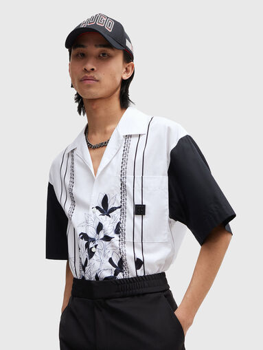 Shirt with short contrast sleeves  - 5