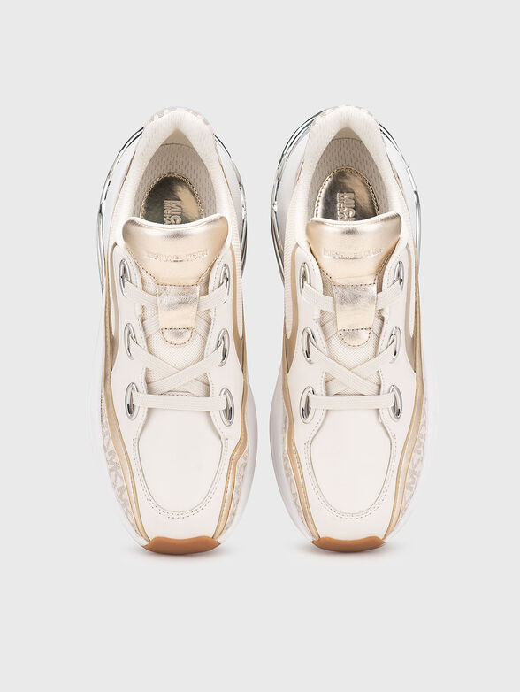 Leather sports shoes with logo - 6