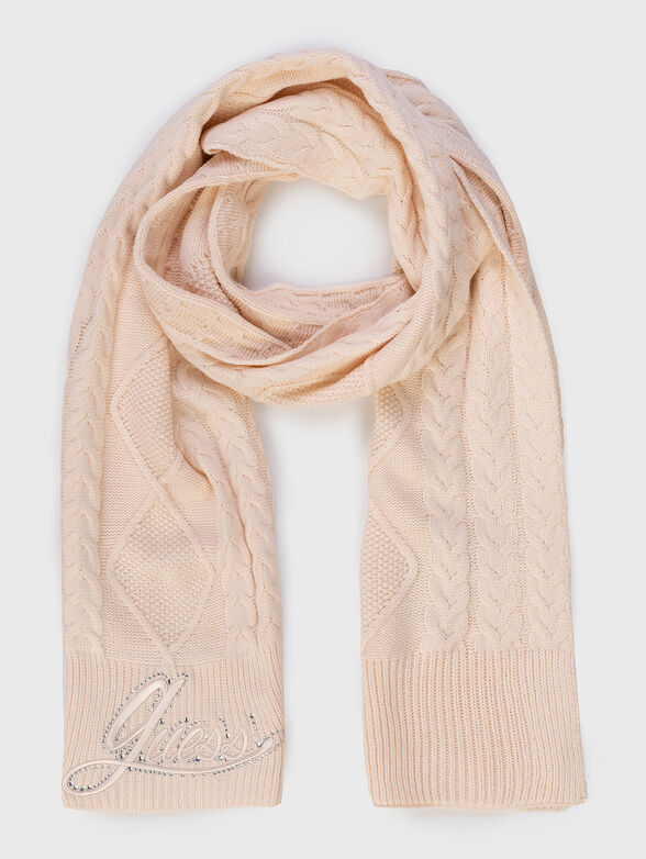 ROSELYN black scarf with logo - 1