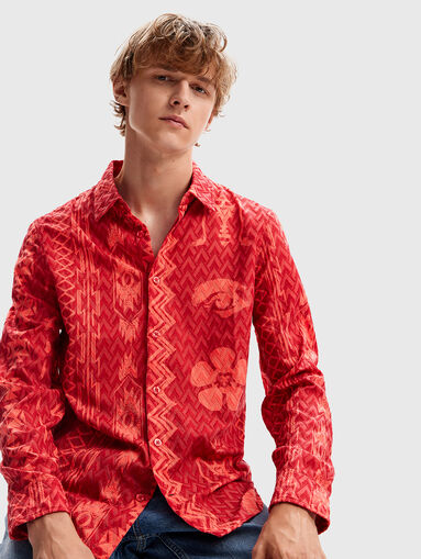 DAVID shirt with geometric texture - 4