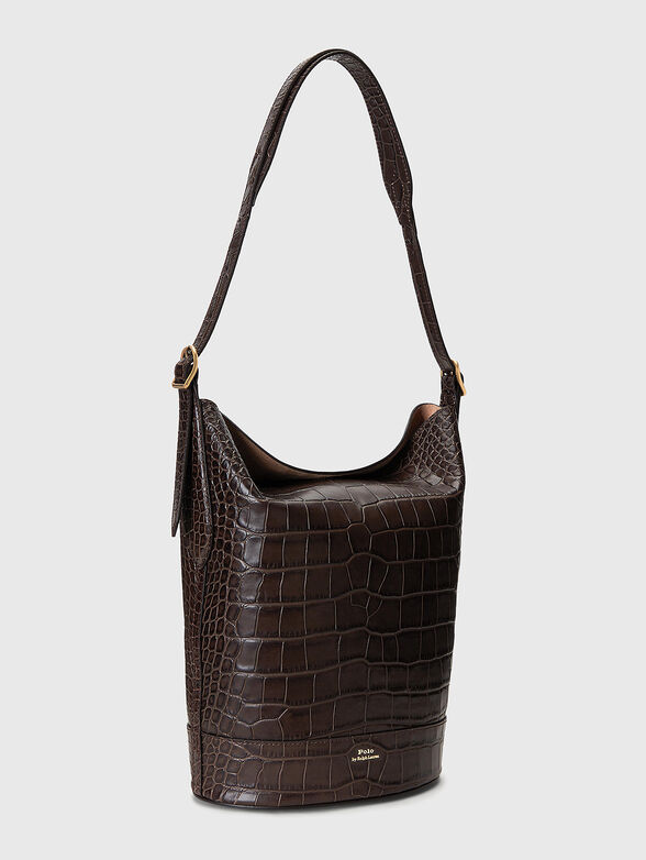 Croc-effect leather bag  - 3
