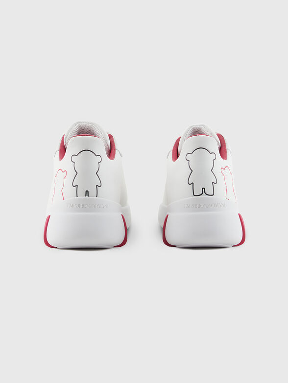 Leather sports shoes with logo - 3