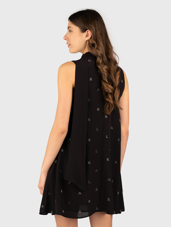 Mini dress with pockets and high neckline - 2