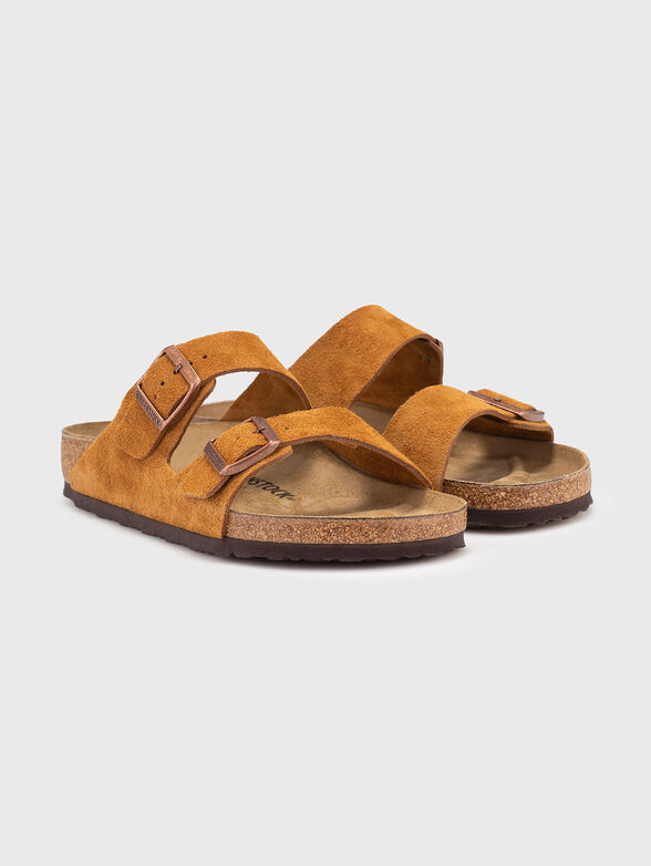 ARIZONA suede slippers with logo - 2