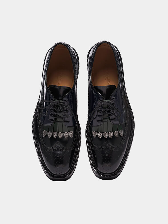 Leather Derby shoes with brogue perforations - 6