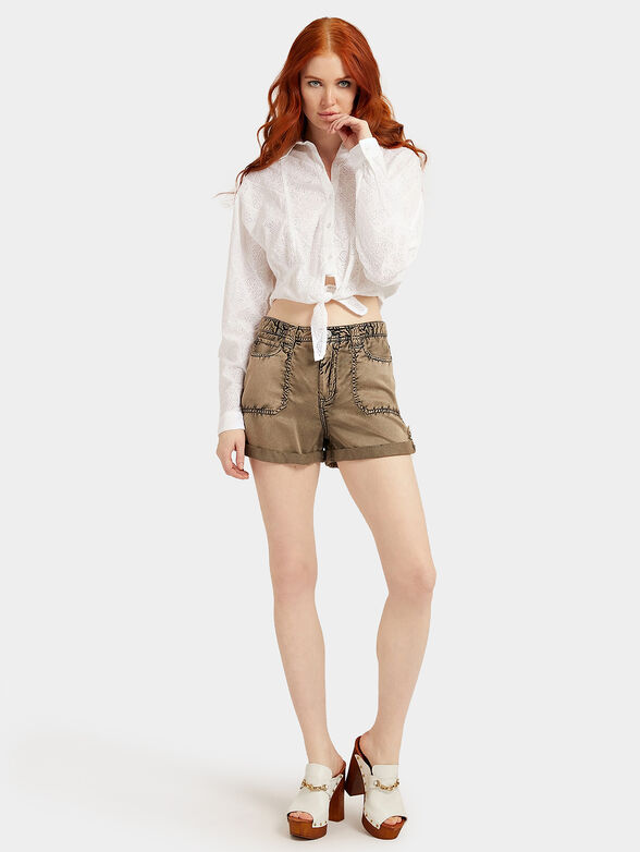 TINA white shirt with embroidery - 2