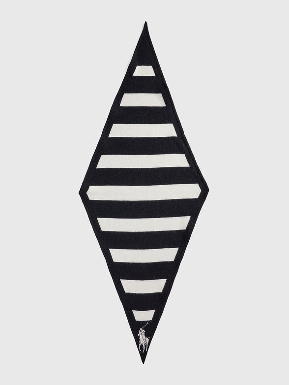 Wool scarf with accent logo - 2