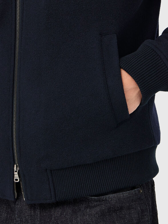 Wool blend bomber jacket - 4