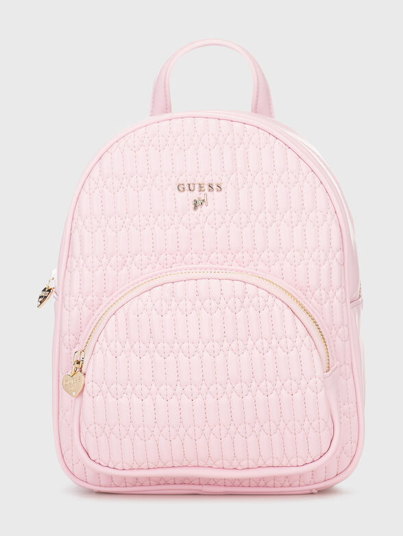 Black backpack with quilted effect - 1