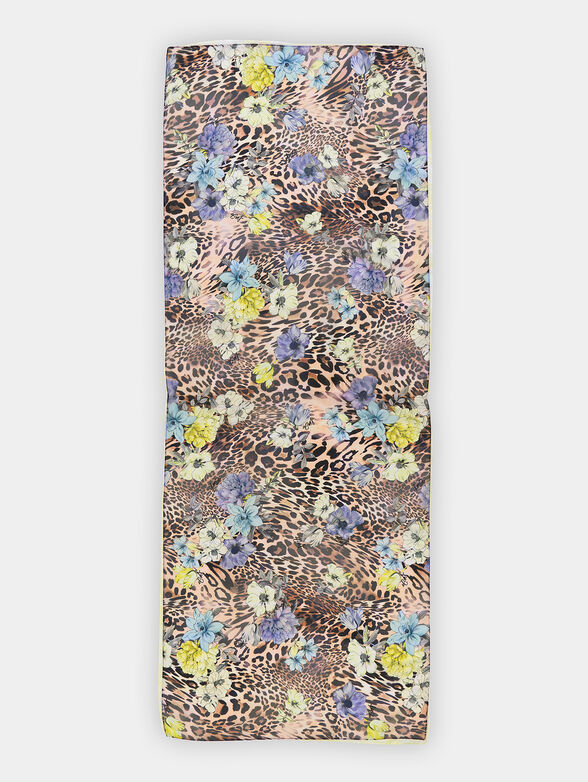 Scarf with animal print - 1
